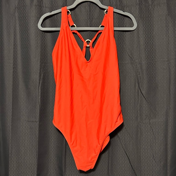 NEW Uncommon Sense One Piece Orange Red Swimsuit Size XL - Picture 2 of 7